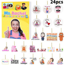 (Yellow) Advent Calendar Christmas Msrachel Blind Box 24 Day Countdown Acrylic Kids Gift