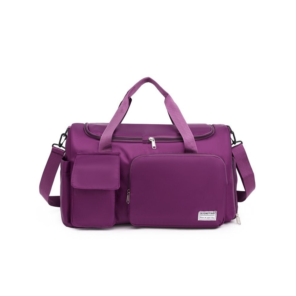 (Purple) Womens Fitness Bag Dry Wet Separation Multifunctional Travel Swimming Training