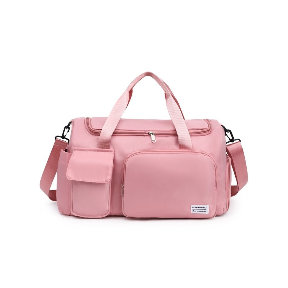 (Pink) Womens Fitness Bag Dry Wet Separation Multifunctional Travel Swimming Training Pink