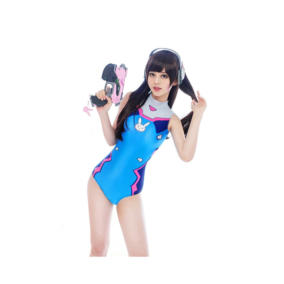(StyleD, M) Dvacos Overwatch Womens Cosplay Swimsuit With Design Unique Halloween