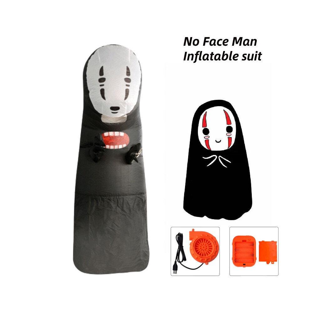 Away No Spirited Face Man Inflatable Costume Halloween Blow Up Suit Cosplay Fun
