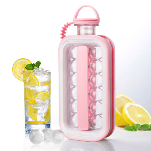 Portable Pink Ice Ball Maker Kettle - Hands-Free Ice Serving 1