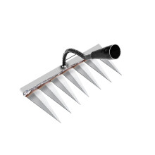 Heavy Duty 7-Tine Metal Garden Rake for Weeding & Planting