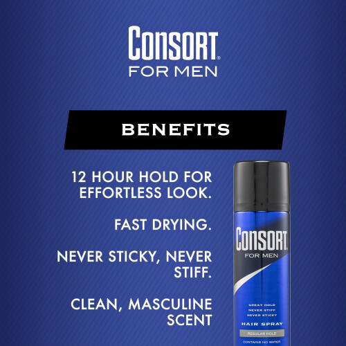 Consort For Men Haarspray, normaler Halt, 237 ml 2