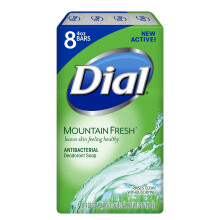 Antibakteri lne tuh mydlo Dial Refresh & Renew Mountain Fresh 113 g 8 kusov