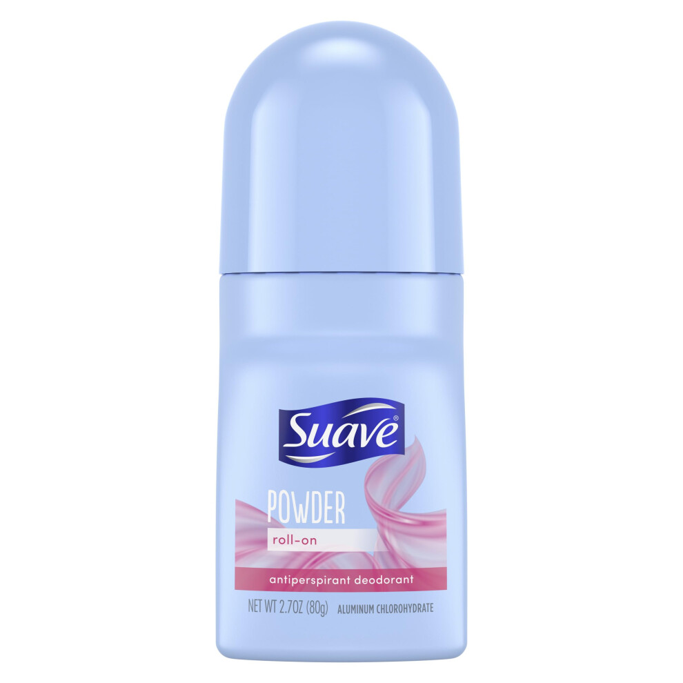 Fï¿½Rbindlig Suave Roll-On Deodorant For Women, Powder Fresh Scent - Antiperspirant Deodorant With 24H Sweat & Odor Protection, 2.7 Oz