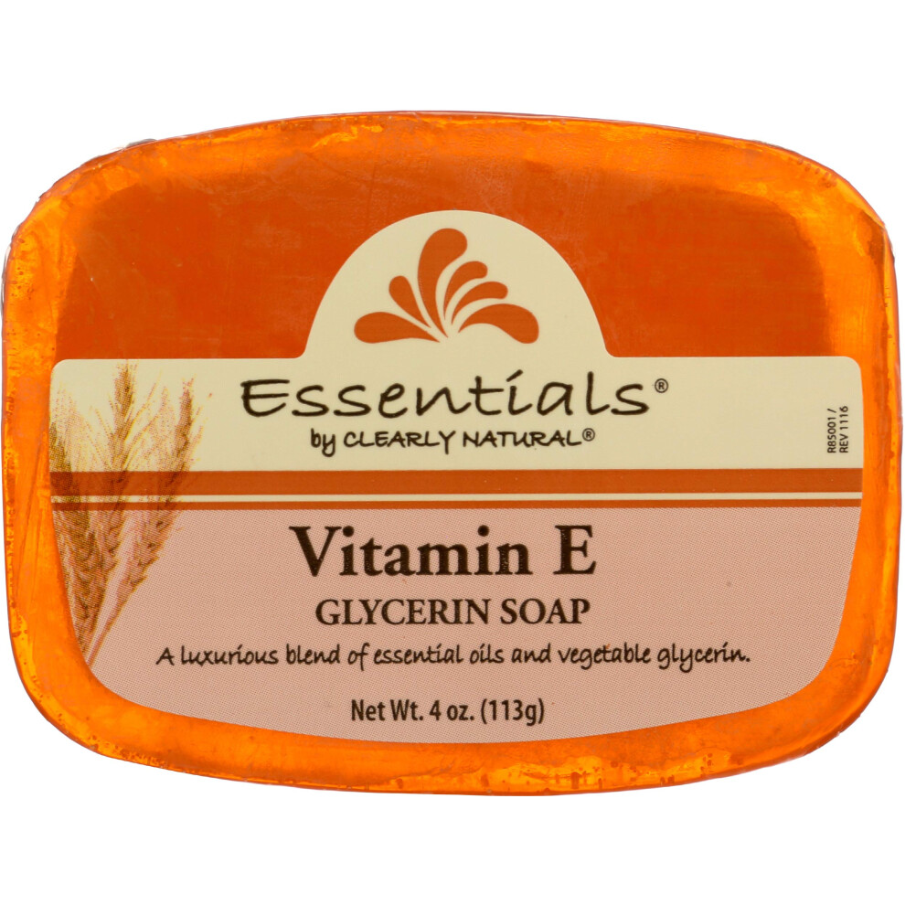Jasne Prirodzen Clearly Natural Essentials Glycerine Soap Bar Vitamin E 4 Oz