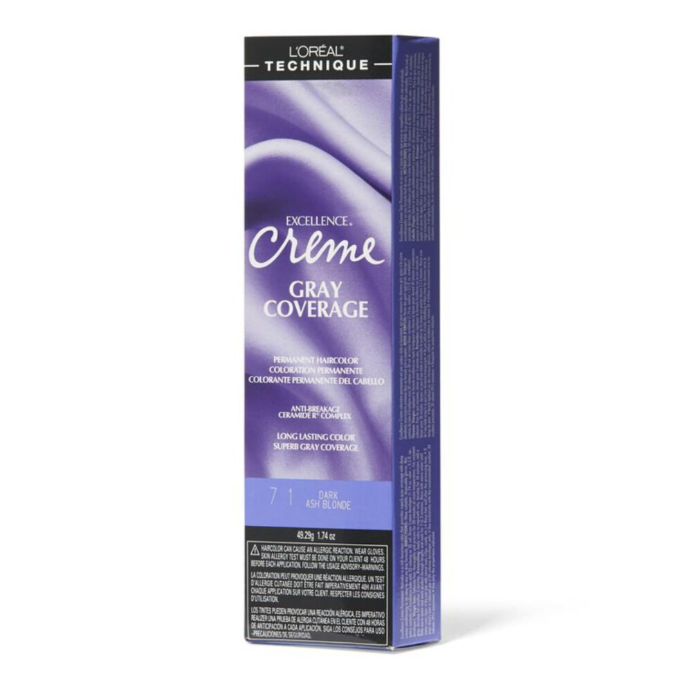 LâOrã©Al Technique Dark Loreal Excel Creme Color #7.1 Ash Blonde 1.74Oz (3 Pack) By L'oreal Paris