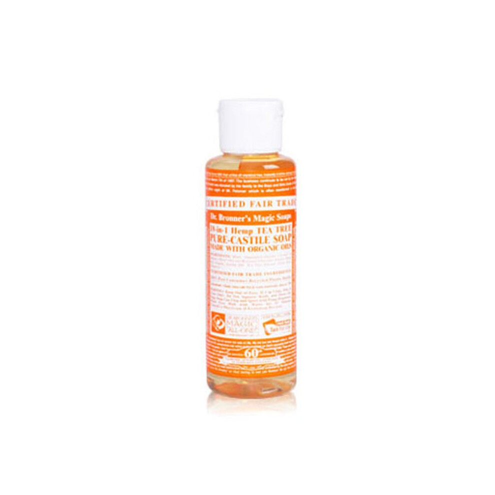 Dr. Bronner's Magic Soaps 18-in-1 Hemp Pure-Castile Liquid Soap  Tea Tree  4 fl oz (118 ml)