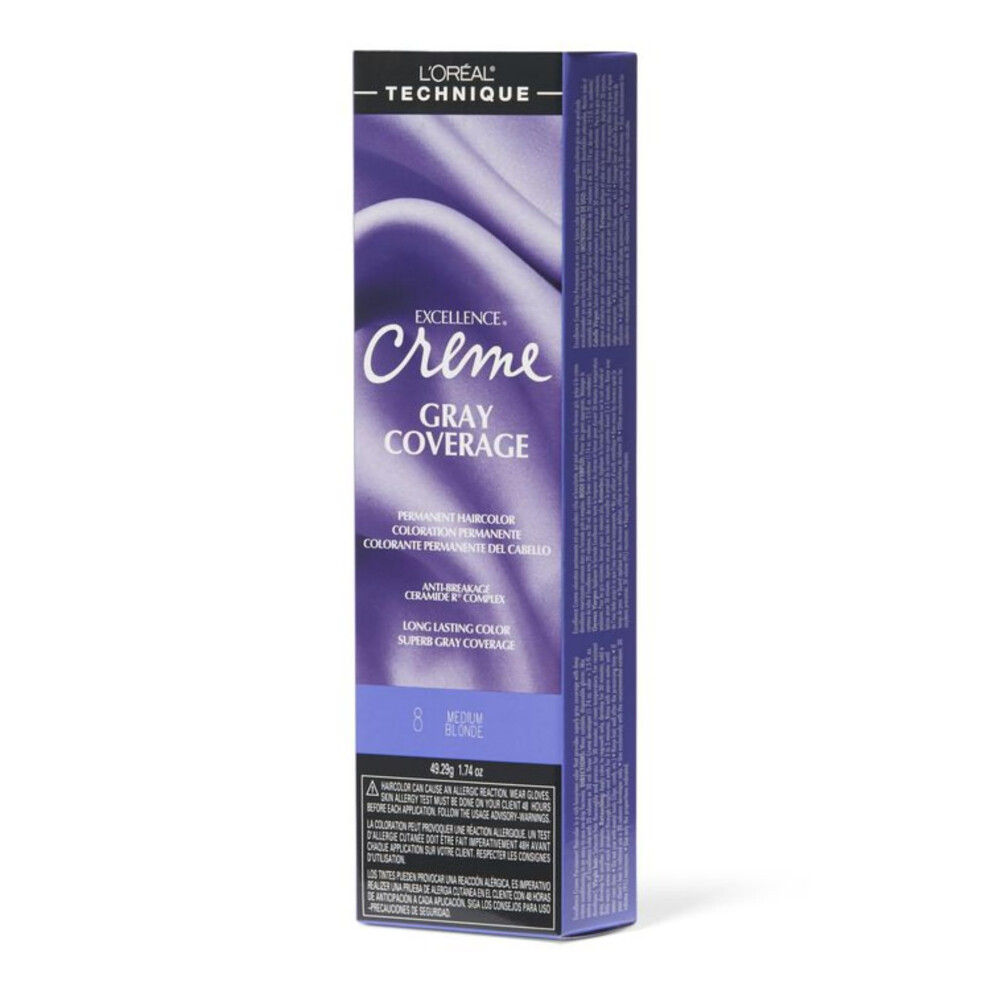 LâOrã©Al Technique Loreal Excellence Creme Color #8 Medium Blonde 1.74 Ounce (51Ml) (6 Pack)