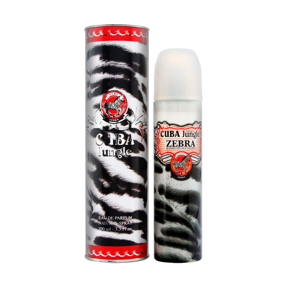 Kuba Cuba Jungle Zebra By Champs For Women. Eau De Parfum Spray 3.3 Oz.