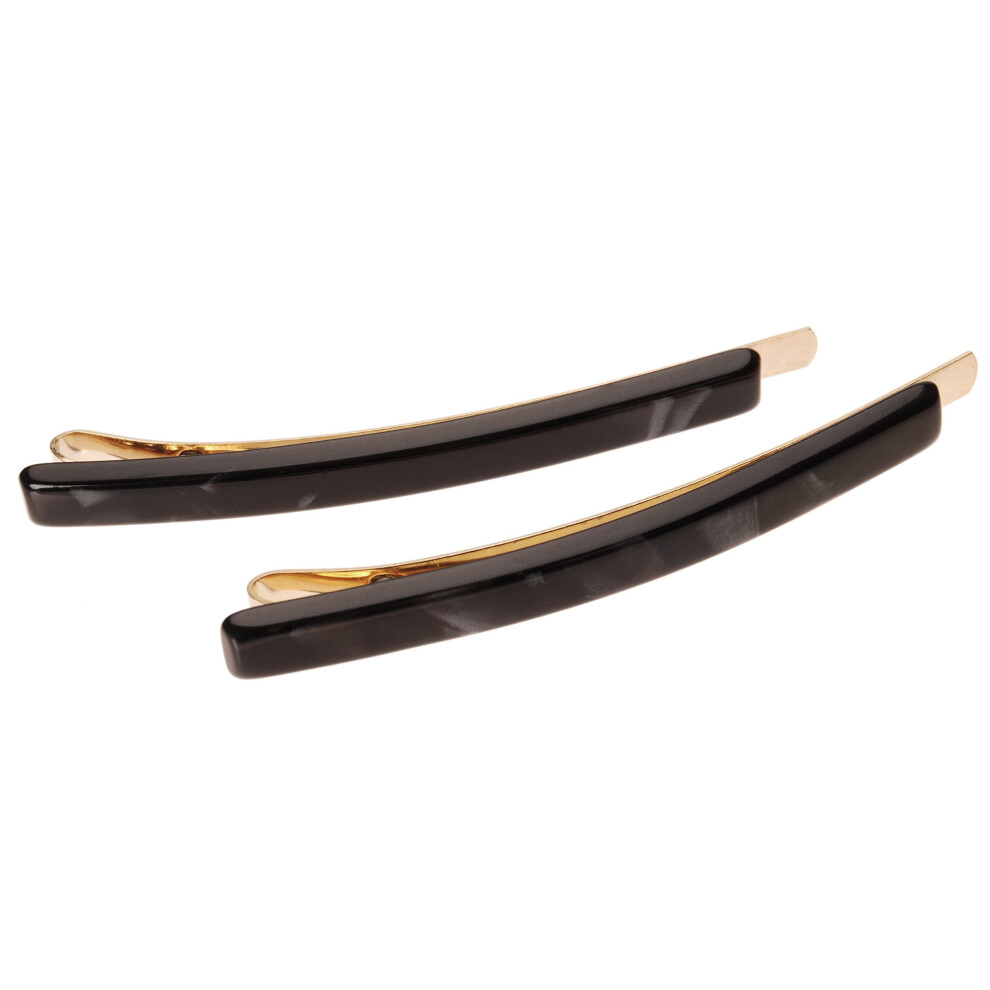 France Luxe Haarnadelpaar Auf Golddraht - Nacro Black-image