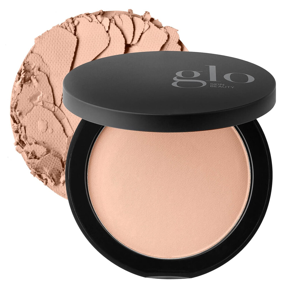 Glo Skin Beauty Pressed Base Powder Foundation Makeup (Beige Medium) - Flawless Coverage For A Radiant Natural Second-Skin Finish