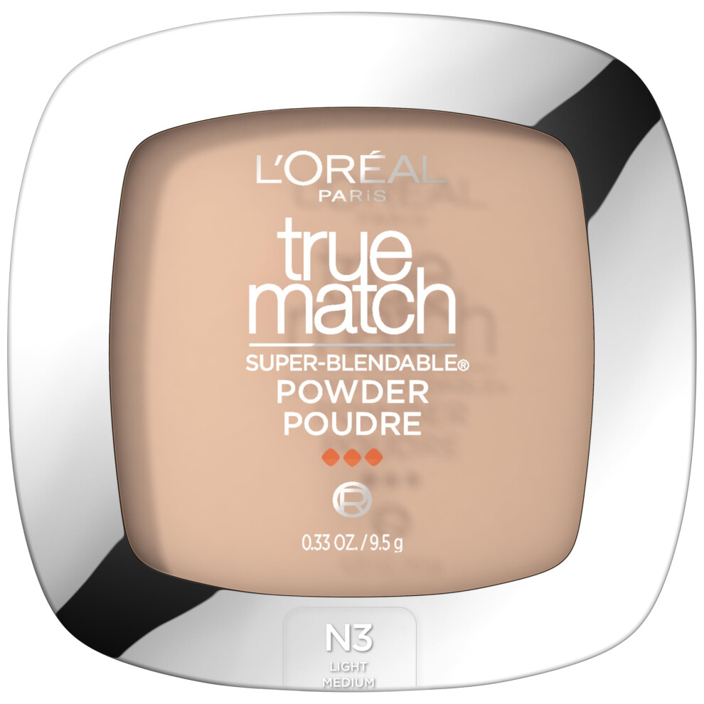 Lor? L Paris Light L'oreal Paris True Match Super Blendable Oil Free Foundation Powder N3 Medium 0.33 Oz Packaging May Vary