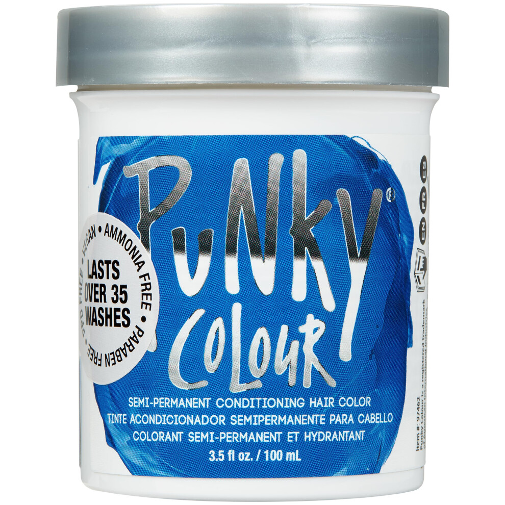 Punky Blue Atlantic Semi Permanent Conditioning Hair Color Vegan Ppd And Paraben Free Lasts Up To 35 Washes 3.5Oz