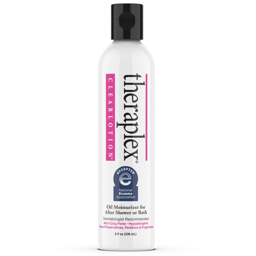 Theraplex Clear Emollient Lotion (8 Oz) - No Parabens Or Preservatives Noncomedogenic And Hypoallergenic Fragrance Free Dermatologist Recommended