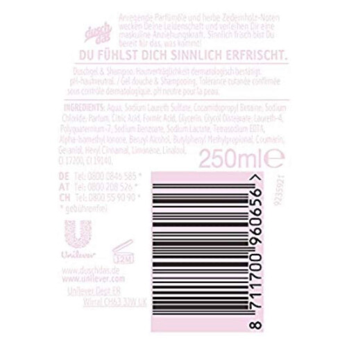 Duschdas Noire Duschgel 250 ml 2