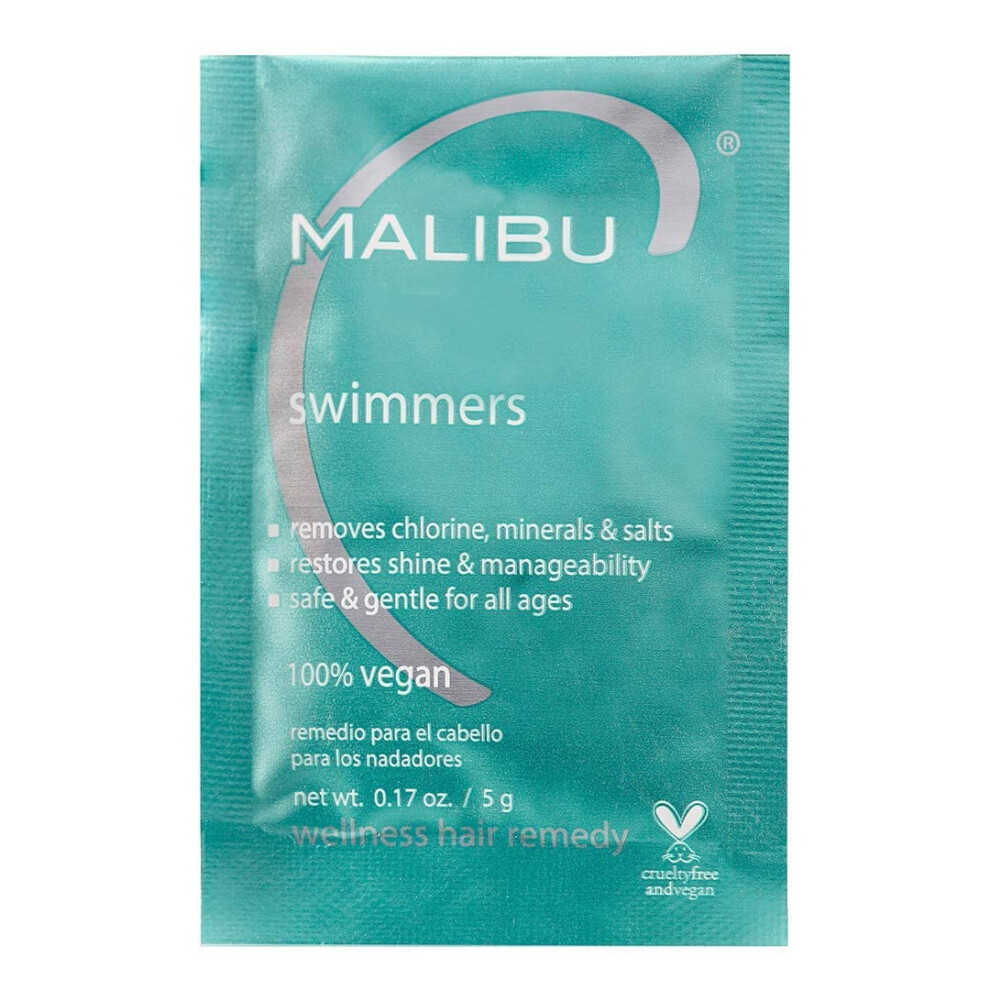 Malibu C Swimmers Wellness Remedy - Restoring & Hydrating Hair Care with Vitamin C Complex - Protects Hair Discoloration from Chlorine and Pool Elemen