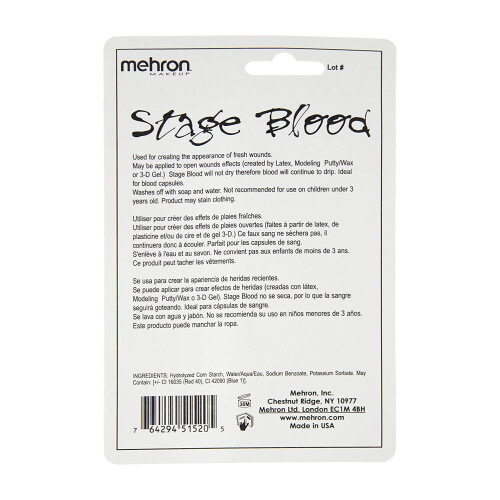 Mehron Makeup Stage Blood (0,5 once) (Bright Arterial) 2