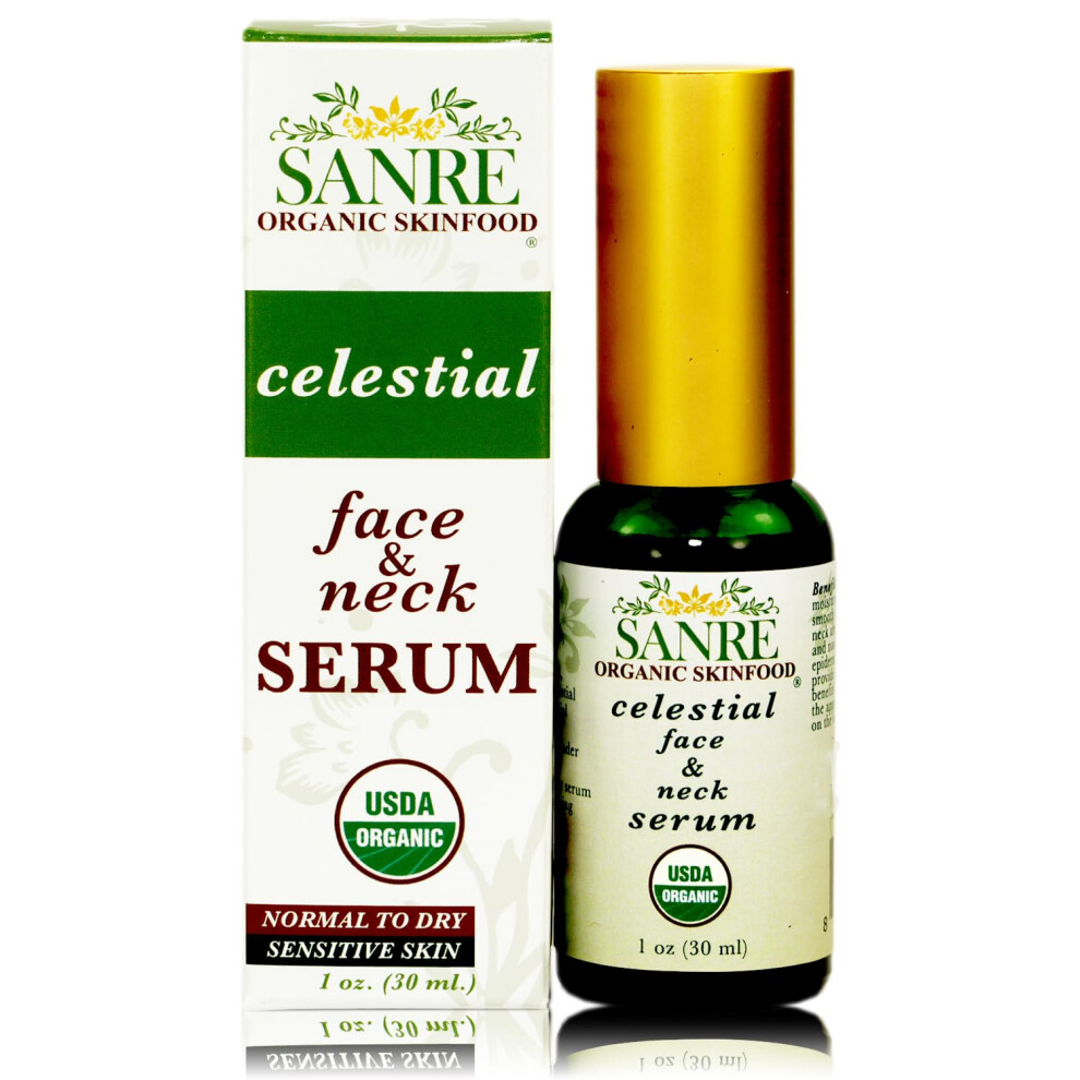 Sanre Organic Skinfo Sanre Organic Skinfood - Celestial Serum - Usda Organic Revitalizing Face And Neck Serum For All Skin Types