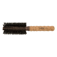 Ibiza Hair Professional Round Boar Hair Brush (EX3,55mm), Lightweight with Reinforced Bristles & Cork Handle, For Beachy Waves and Curls, Add Texture