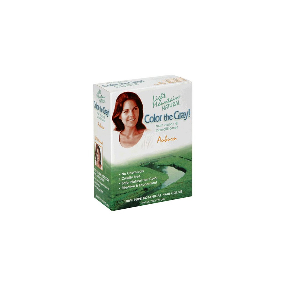 Lahk Hora White,Red,Brown Light Mountain Natural Color The Gray! Hair Color & Conditioner, Auburn, 7 Oz (197 G) (Pack Of 2)