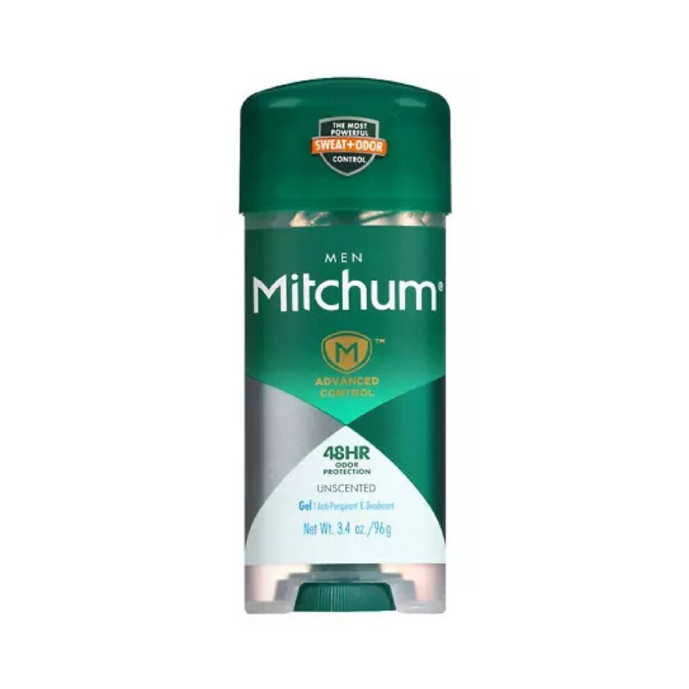 Mitchum Advanced Anti-Perspirant & Deodorant For Men  Gel  Unscented  3.4-Ounce Stick (Pack of 4)