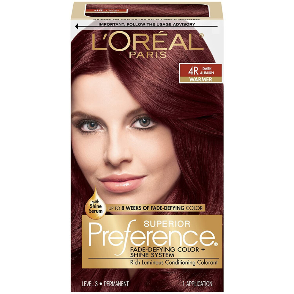 L'Oreal Superior Preference - 4R Dark Auburn (Pack of 3)