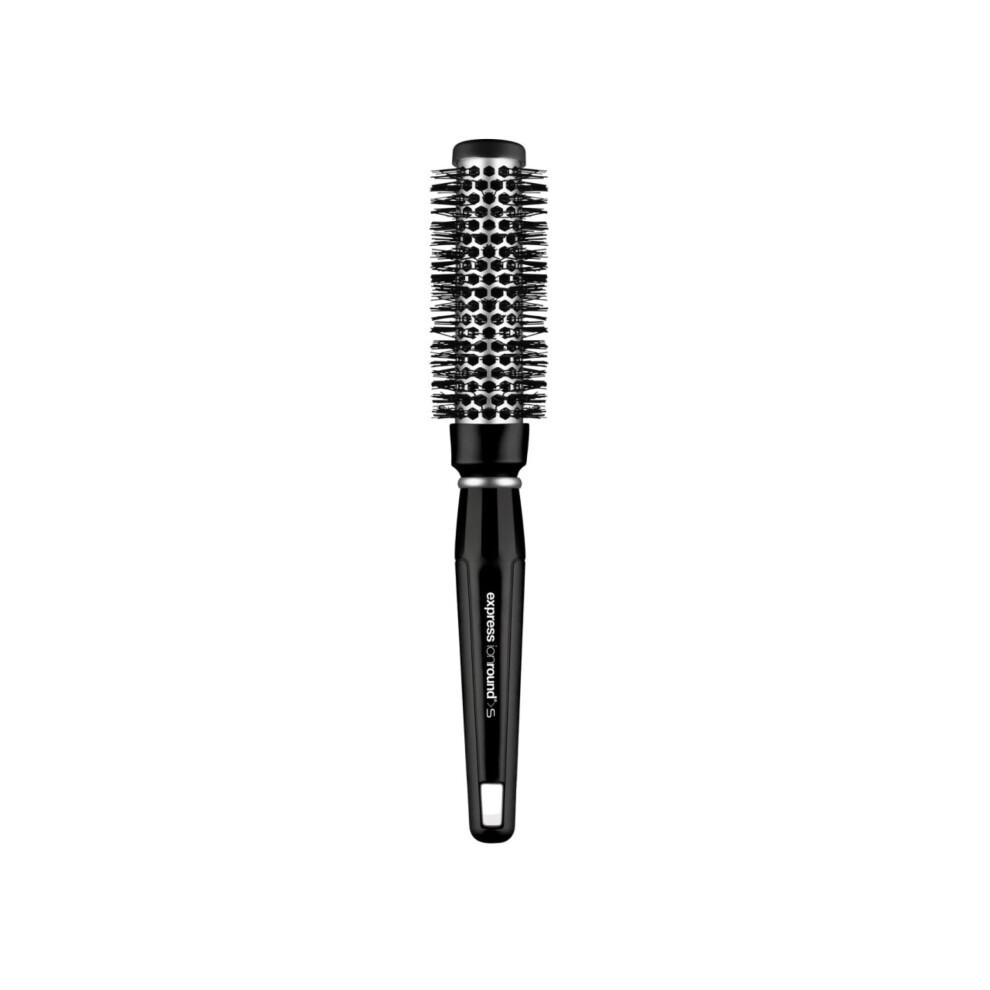 Paul Mitchell Pro Tools Express Ion Aluminum Round Brush  For Blow-Drying All Hair Types  Small  Black and Silver