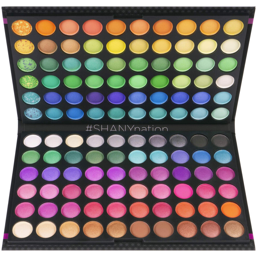 SHANY Highly Pigmented Eye Makeup Palette  120 Matte Shimmer Metallic Eyeshadow Pallet with Long Lasting and Blendable Natural Colors - Classic Neon-image-OPC-PFNH2D5-NEW