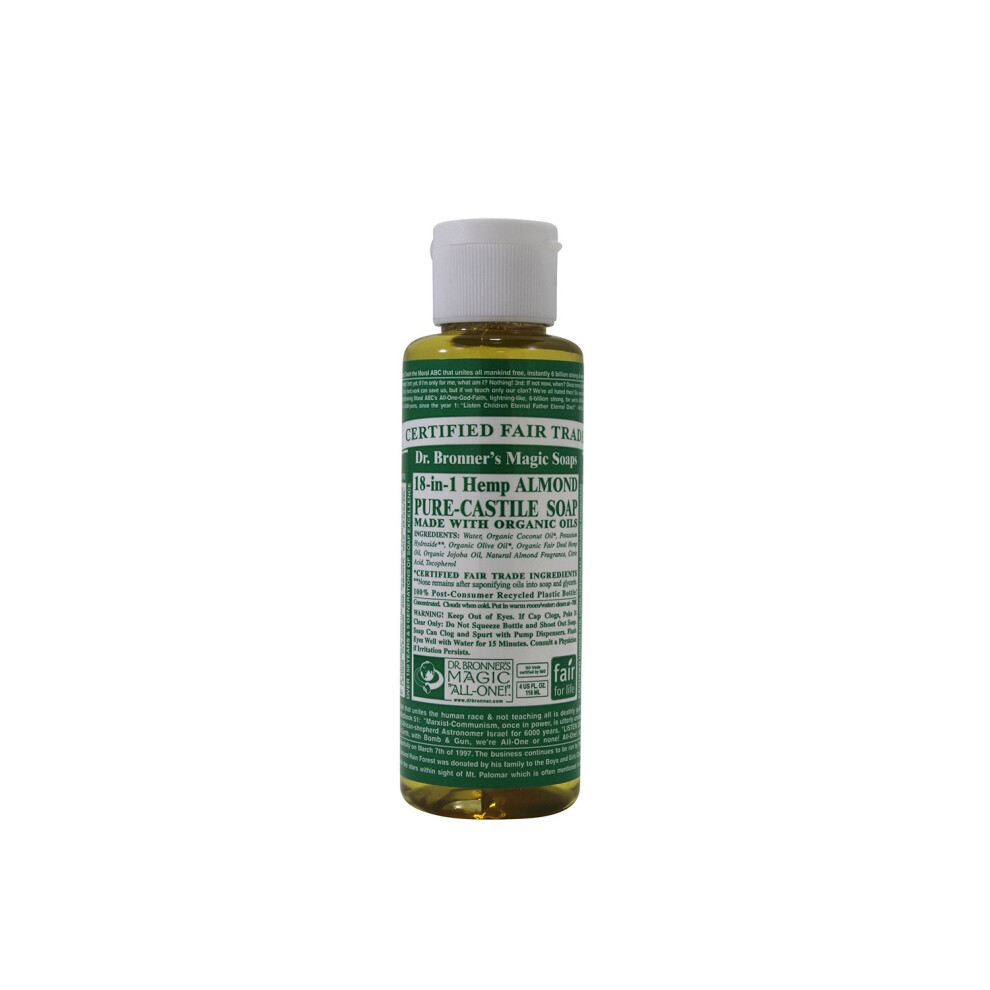 Dr Bronners Magic Soap All One Csal04 4 Oz Almond 18 In 1 Dr. Bronner'S Liquid Soap