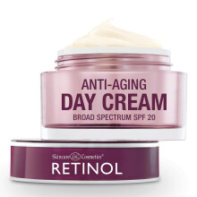 Retinol Krem na dzien Broad Spectrum SPF 20 - Chroni przed szkodliwym dzialaniem promieni UVA i UVB - Luksusowy krem ??nawilza i zmniejsza widocznosc