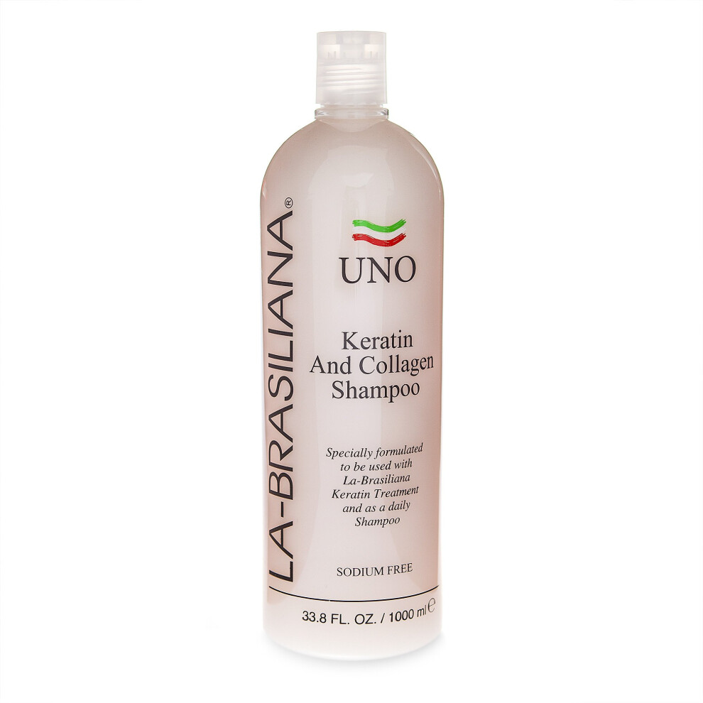 La-Brasiliana Uno Keratin And Collagen Shampoo 33.8 Fl.oz.