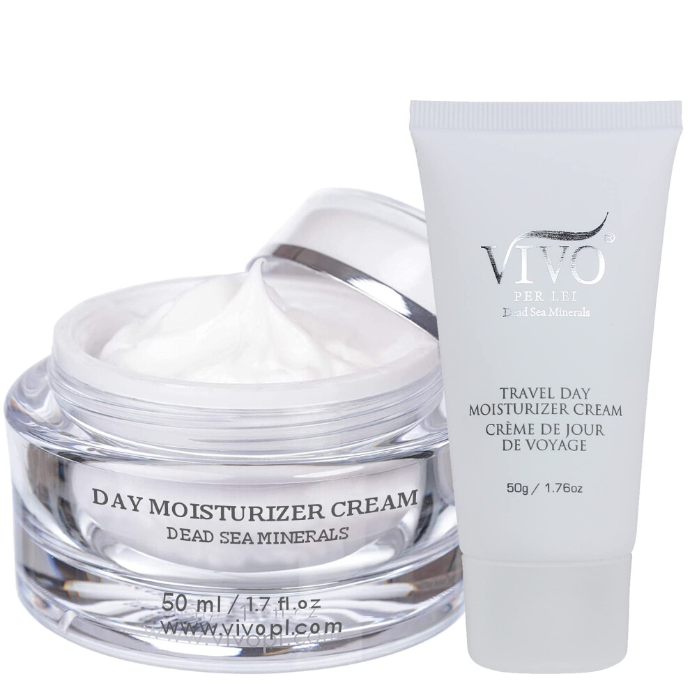 Vivo Per Lei Day Cream - Dead Sea Face Cream for Dull  Dry Skin - Moisturizing Day Cream with Shea Butter - Non Greasy Day Moisturizer - Hydrating Fac