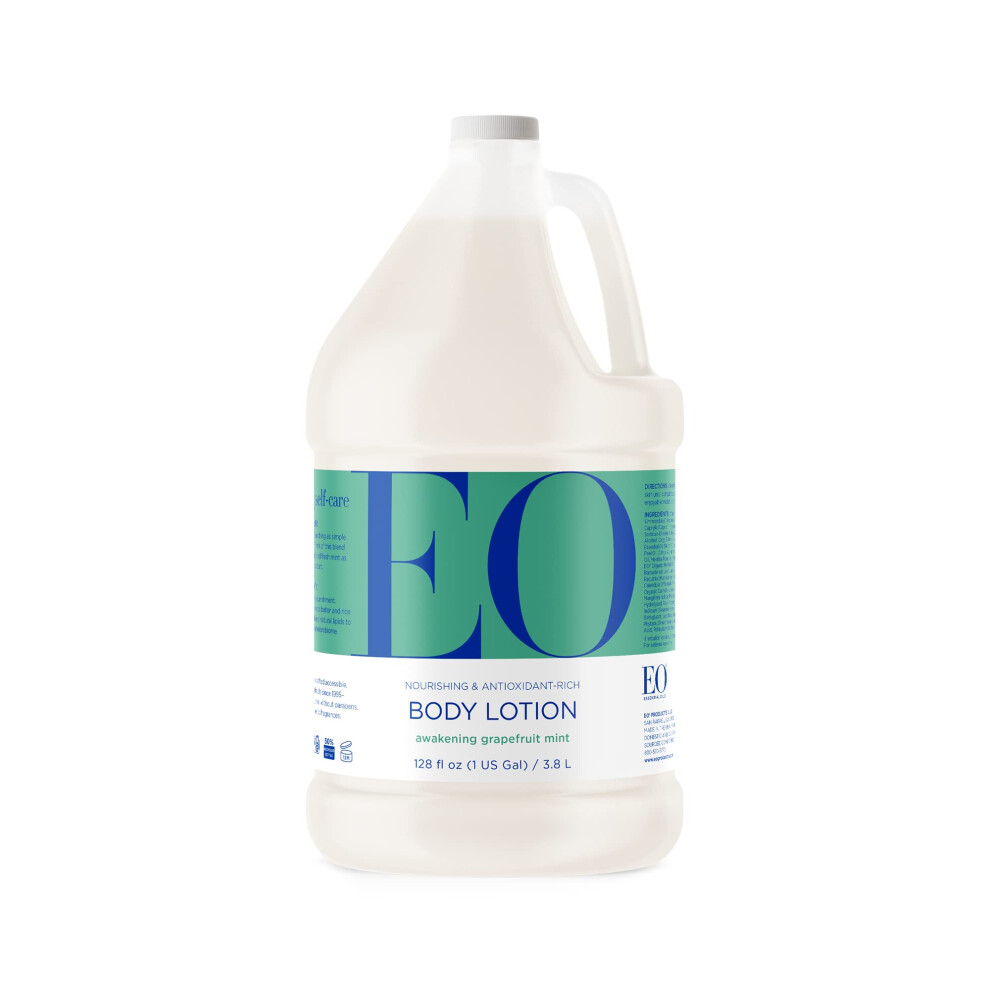 Eo Body Lotion Refill 1 Gallon Grapefruit And Mint Organic Plant-Based Botanical Extracts Vitamin E With Pure Essential Oils