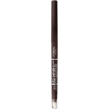 L'Oreal Paris Makeup Infallible Never Fail Original Druckbleistift-Eyeliner mit eingebautem Anspitzer, Schwarzbraun, 1 St  ck