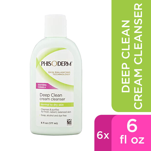 Phisoderm Deep clean cremerenser til normal til t?r hud 6 fl oz (177 ml) - Pakke med 2 1