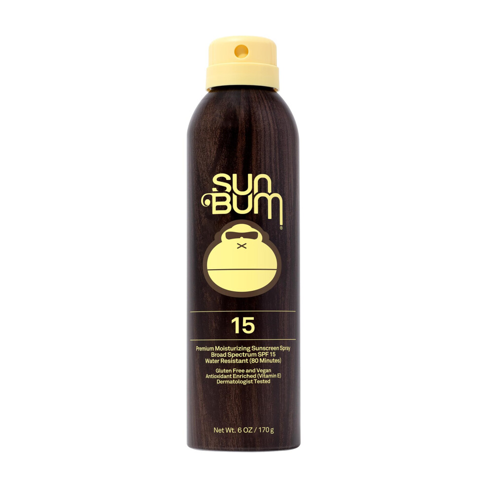 Sun Bum Original SPF 15 Sunscreen Spray |Vegan and Hawaii 104 Act Compliant (Octinoxate & Oxybenzone Free) Broad Spectrum Moisturizing UVA/UVB Sunscre