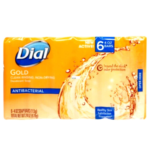 Dial Antibacteriële Zeep Bar, Goud, 6 Stuks (Pack van 2) 2