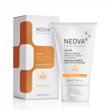 NEOVA SmartSkincare Protetor Solar Ativo para Corpo 3 fl. Oz. | FPS 43 | Zinco & Octinoxato | Resistente à Água até 80 Min