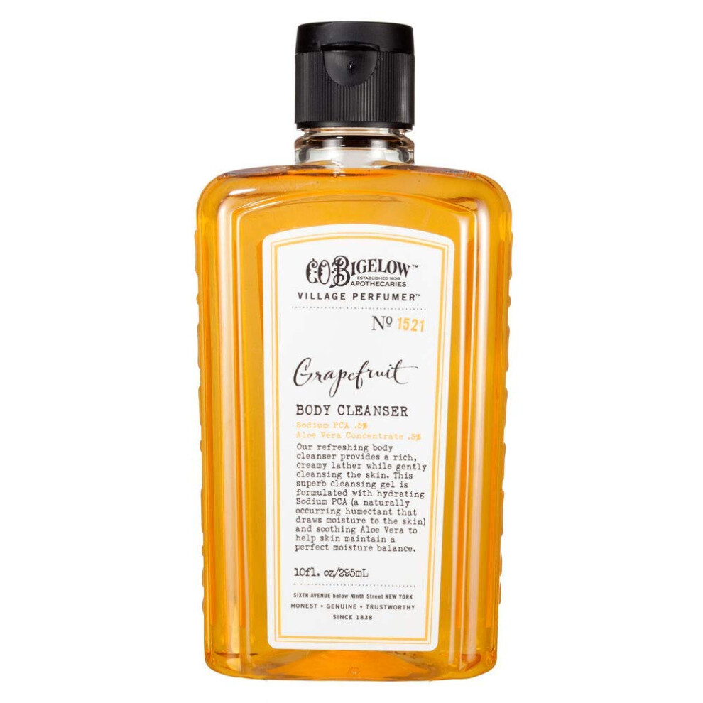C.O. Bigelow Grapefruit Body Cleanser  Village Perfumer Moisturizing Body Wash for Men & Women with Aloe Vera  Sodium PCA  and Glycerin  10 fl oz-image-OPC-PGM9PSN-NEW