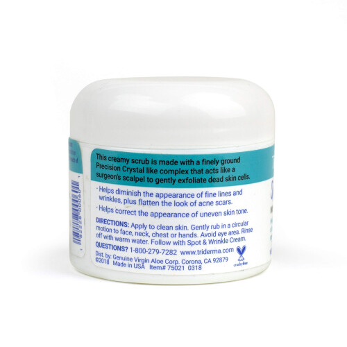 TriDerma Spot & Wrinkle Scrub για Πρόσωπο και Σώμα με Μικροδερμοαπόξεση, Απαλό Απολεπιστικό 2 oz 2