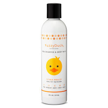 Shampoo e bagnoschiuma per bambini FuzzyDuck da 8 once senza lacrime, senza parabeni, naturale per tutti i tipi di capelli, realizzato con estrat