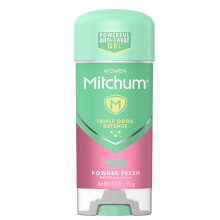 Mitchum for kvinder Anti-Perspirant Deodorant Clear Gel Powder Fresh 3,40 oz (pakke med 2)