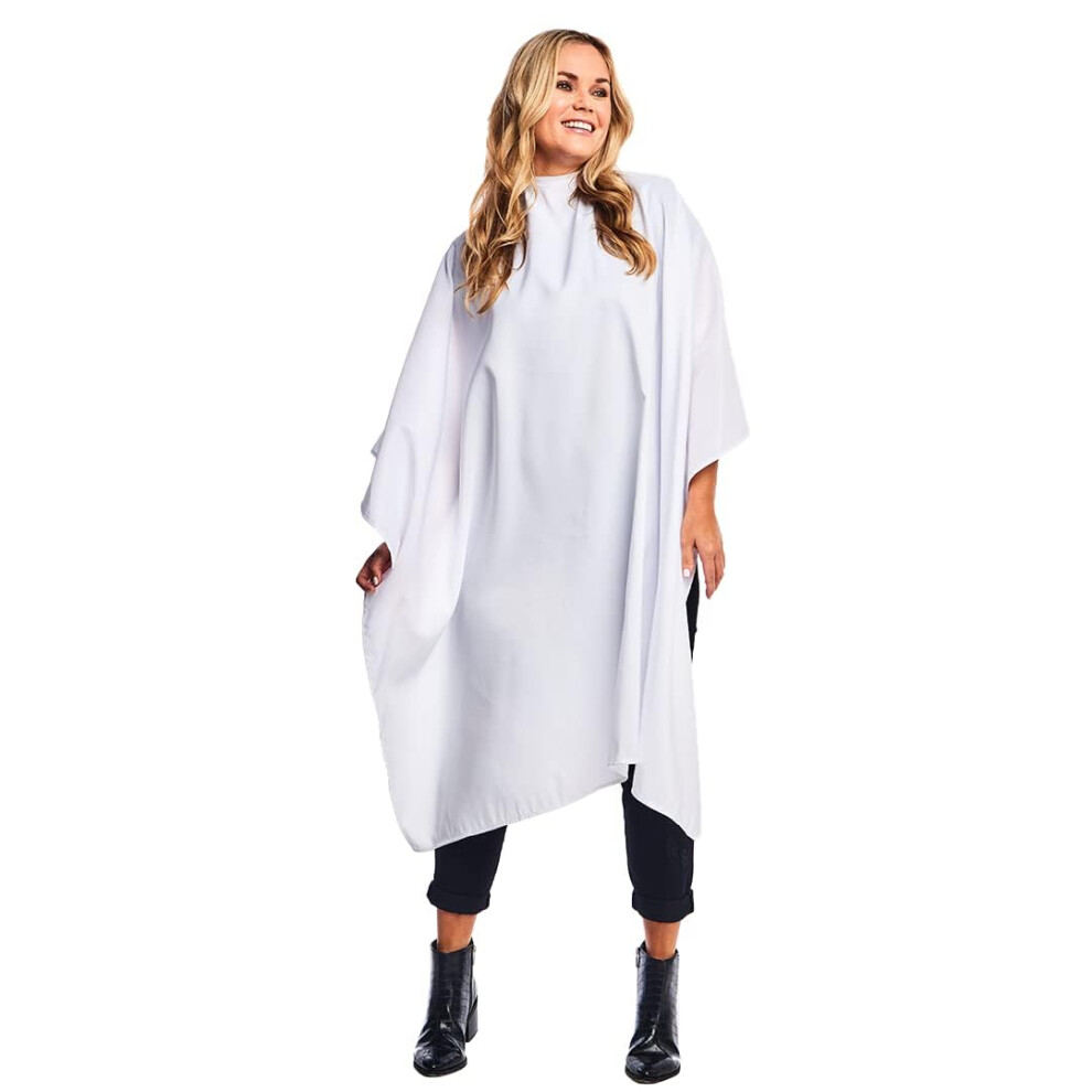 Betty Dain Lightweight Crinkle Nylon Hair Cutting/Styling Cape Water Resistant Machine Washable Permanent Crinkle Nylon Repels Hair Snap Closure