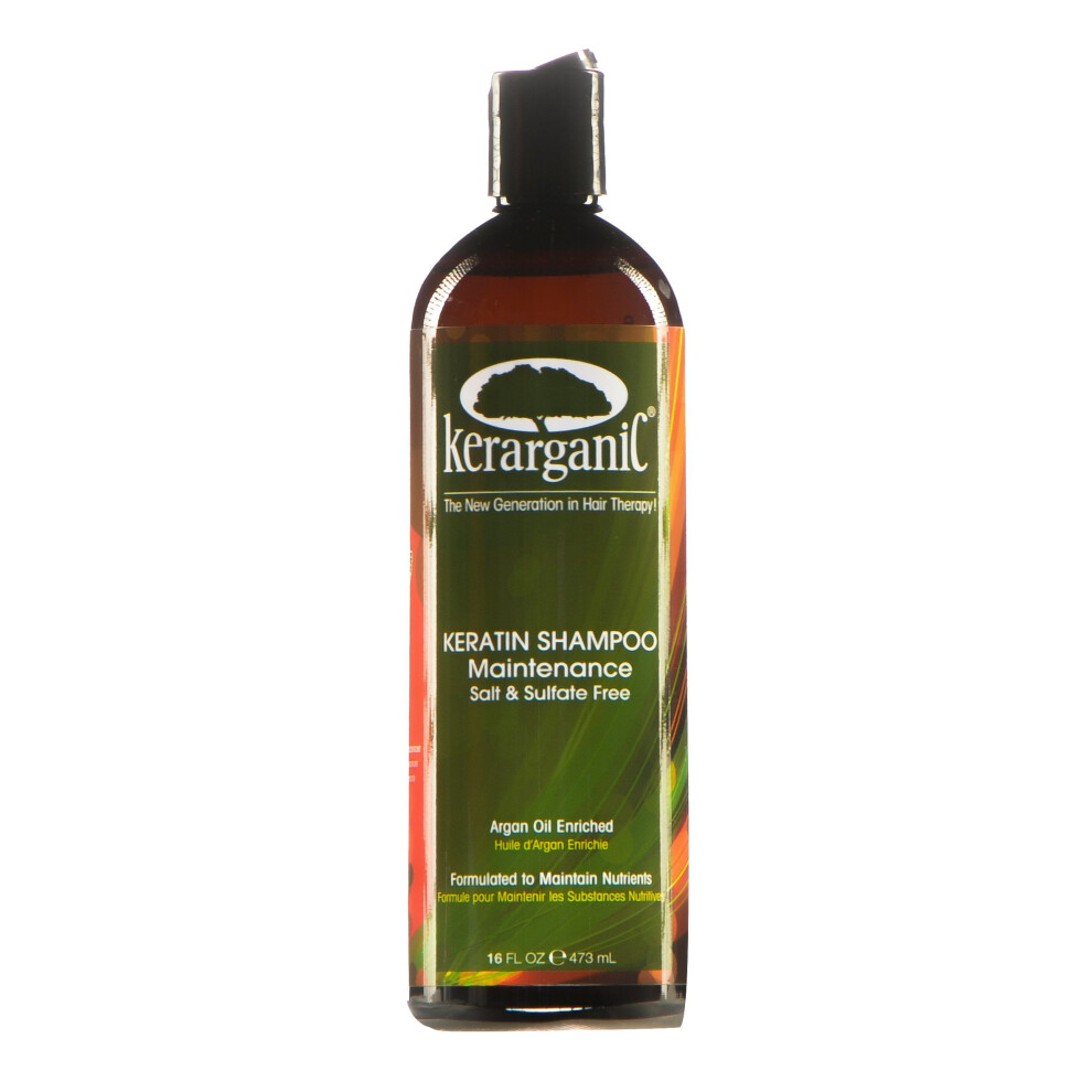 Kerarganick Organic Keratin Post-Treatment Set - Salt & Sulfate Free Shampoo 16Oz + Conditioner 16Oz