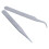 2 Pinzette per Nail Art Curve e Dritte (argento) 1