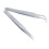2 Pinzette per Nail Art Curve e Dritte (argento) 3