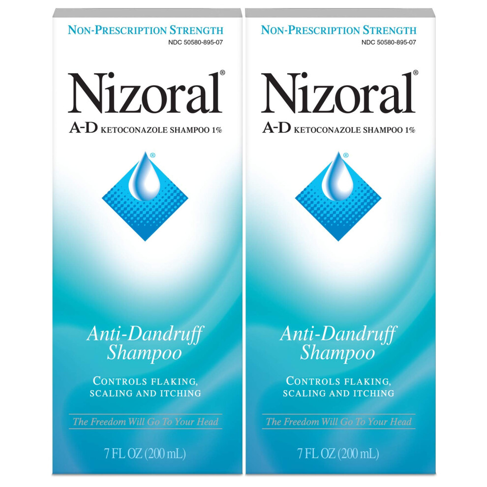 Nizoral A- D Anti-Dandruff Shampoo Value Pack  Blue  Fresh  7 Fl Oz (Pack of 2)