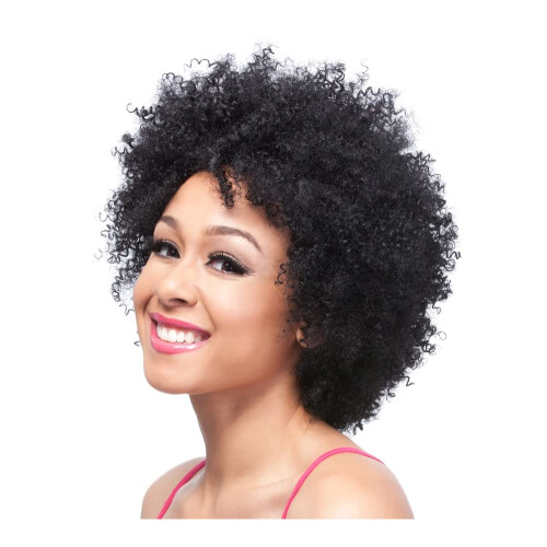 IT'S A WIG Echthaarper  cke - AFRO CURL Farbe - #1B - Off Black 1